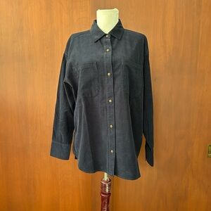 NWT Tuckernuck Dark Blue Corduroy Shirt